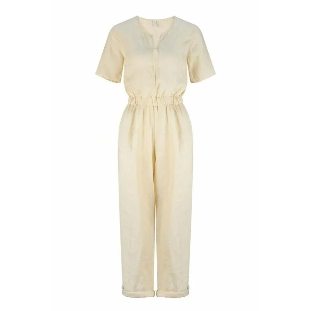 Tigerlily BNWT 100% Linen Ess Zuzela Women's Jumpsuit Size 12 RRP $250 - Picture 3 of 12